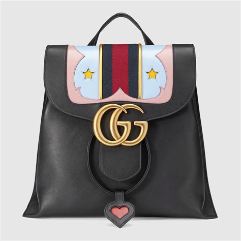 mollettone gucci|Gucci marmont leather backpack.